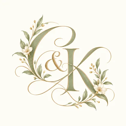 C & K wedding monogram